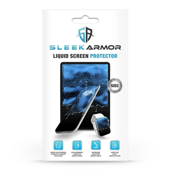Sleek Armor Liquid Screen Protector Nano Wipe On Protection for All Phones Tablets and Smart Watches