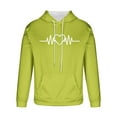 thumbnail image 4 of Sudadera con capucha para hombre, estilo casual, con cuello redondo, estampado, manga larga, blusa de poliéster, 4 of 5