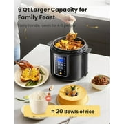 COMFEE’ 6QT Electric Pressure Cooker, 9-in-1 Instant Multi Cooker Olla de Presion Rice Cooker Slow Cooker Steamer Sauté Yogurt Maker Non-Stick Pot