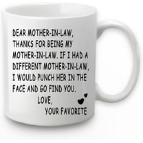 WENSSY Gifts for Mother in Law from Daughter in Law Dear Mother in Law Coffee Mug Mother in Law Gifts from Daughter in Law Birthday Mother's Day Christmas Gifts for Mother in Law 11 OZ White