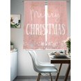 thumbnail image 4 of Pink Merry Christmas Sheer Curtains 72 Inch Length 2 Panels Set for Living Room/Bedroom, Xmas Winter Snowflake Yellow Pink Curtain Sheers Drapes Rod Pocket Curtains Window Treatment Set 52''x72''x2, 4 of 7