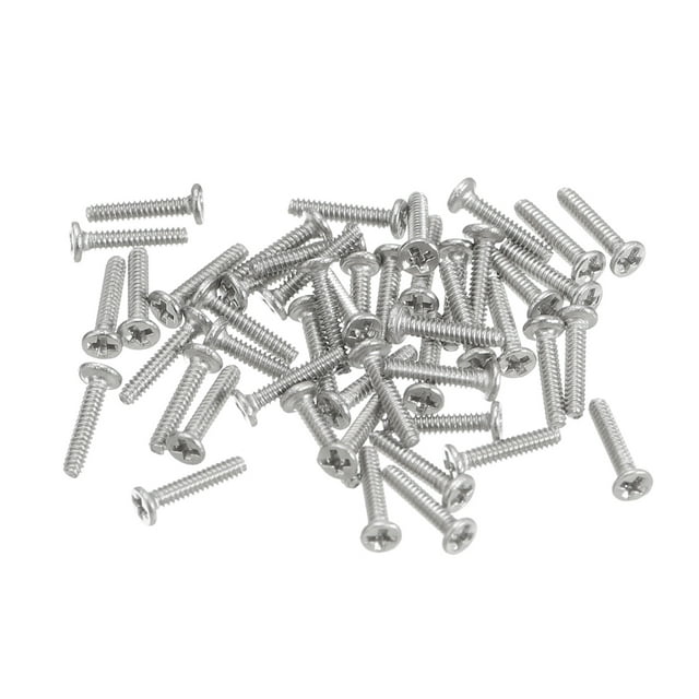 Unique Bargains M1x0.25x5mm Lot de 50 Vis Plates Rondes en Métal pour Machine à Entraînement Phillips