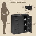 thumbnail image 4 of Pantry Storage Cabinet, Asofer Kitchen Side Storage Organizer with 4 Drawers & Doors & Adjustable Shelves, for Living Room, Kitchen,Entryway, 4 of 9