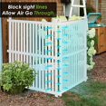 thumbnail image 2 of Vinyl Fence Panels 2 Pack Outdoor Picket Privacy Screen Fence, 2PCS White PVC Fence Panel, 48" H X 36" W (White), 2 of 7