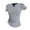 Gray, variant on mihongmao Womens Tops Under $10 Women's Sports Sweat Absorption Quick Drying Clothes and Tight Fitting Yoga Short Sleeved T-shirt Top