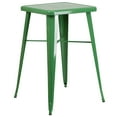 thumbnail image 4 of Emma + Oliver Commercial Grade 23.75SQ Green Metal Indoor-Outdoor Bar Table Set-2 Stools-Backs, 4 of 5