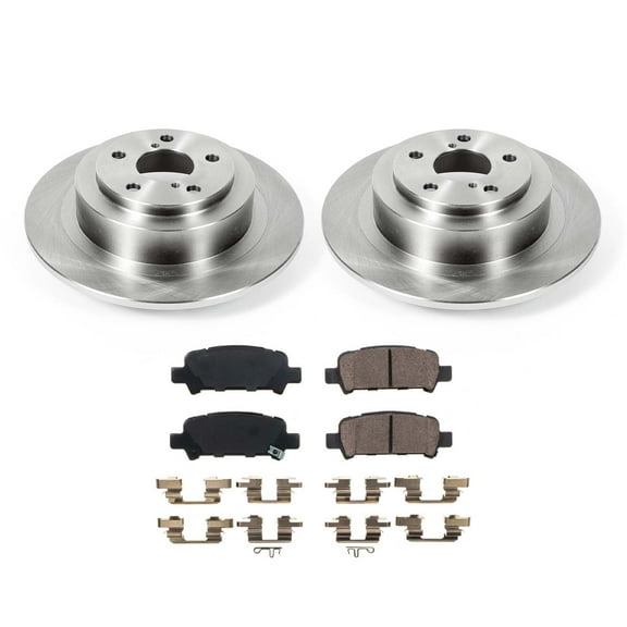 Ultimate Brakes Rear Ceramic Brake Pad and Rotor Kit with Hardware WM80676