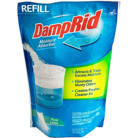 DampRid Pure Linen Moisture Absorber - 42 oz. Refill Bag Attracts & Traps Moisture for Fresher, Cleaner Air