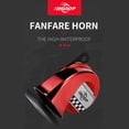 thumbnail image 4 of Tignapoo 12V Waterproof Car and Motorcycle Snail Horn - Dual Tone 130dB High & Low Sound, Durable ABS Material with Mounting Bracket and Screw for Safe Navigation, 4 of 6