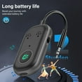 thumbnail image 4 of Bluetooth Transmitter, Bluetooth Aux Receiver, 2-in-1 Bluetooth Adapter Transmitter for Airplane, Headphone, TV, Travel, Speakers, Car, Wireless Adapter 3.5MM Aux Jack, Dual Connection, 4 of 9