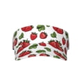 thumbnail image 2 of Kdxio Hand Drawn Strawberry Print Sun Visor Hat Golf Visor Adjustable Velcro Outdoor Sports Cap for Men Women, 2 of 7