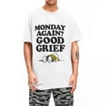 thumbnail image 4 of Camisetas para hombre y mujer, de Peanuts, Charlie Brown, Monday Good Grief, Snoopy, 100 % algodón, camisetas de manga corta con cuello redondo, idea de regalo, 4 of 5
