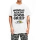 thumbnail image 4 of Camisetas para hombre y mujer, de Peanuts, Charlie Brown, Monday Good Grief, Snoopy, 100 % algodón, camisetas de manga corta con cuello redondo, idea de regalo, 4 of 5