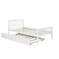 thumbnail image 3 of Harper & Bright Designs Twin Size Daybed with Trundle, Wooden Platform Bed with Headboard and Footboard for Bedroom, White, 3 of 6