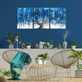 thumbnail image 3 of Visual Art Decor Blue Tree Framed Wall Art Painting, 12" x 16", Set of 3, 3 of 10