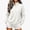 White, variant on Women's Waffle Knit Stand Collar Henley Top, Long Sleeve Half Button Casual Pullover