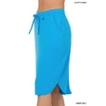 thumbnail image 3 of Zenana Women & Plus Elastic Waist Knee Length Tulip Hem Midi Skirt with Side Pockets & Self Tie Drawstring, 3 of 4