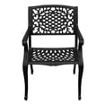 thumbnail image 5 of Outdoor Aluminum 5pc Round Black Patio Dining Set with Four Chairs, 5 of 7