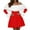 A-Red, variant on Cnbwig Red Christmas Dresses for Women Cozy Faux Boat Neck One Shoulder Party Dress Elegant Holiday Swing A Line Midi Outfit Gatherings Xmas Dresses A-Black L
