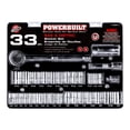thumbnail image 4 of Powerbuilt 33 Piece SAE and Metric 12 Point Shallow Socket Set - 640071, 4 of 4