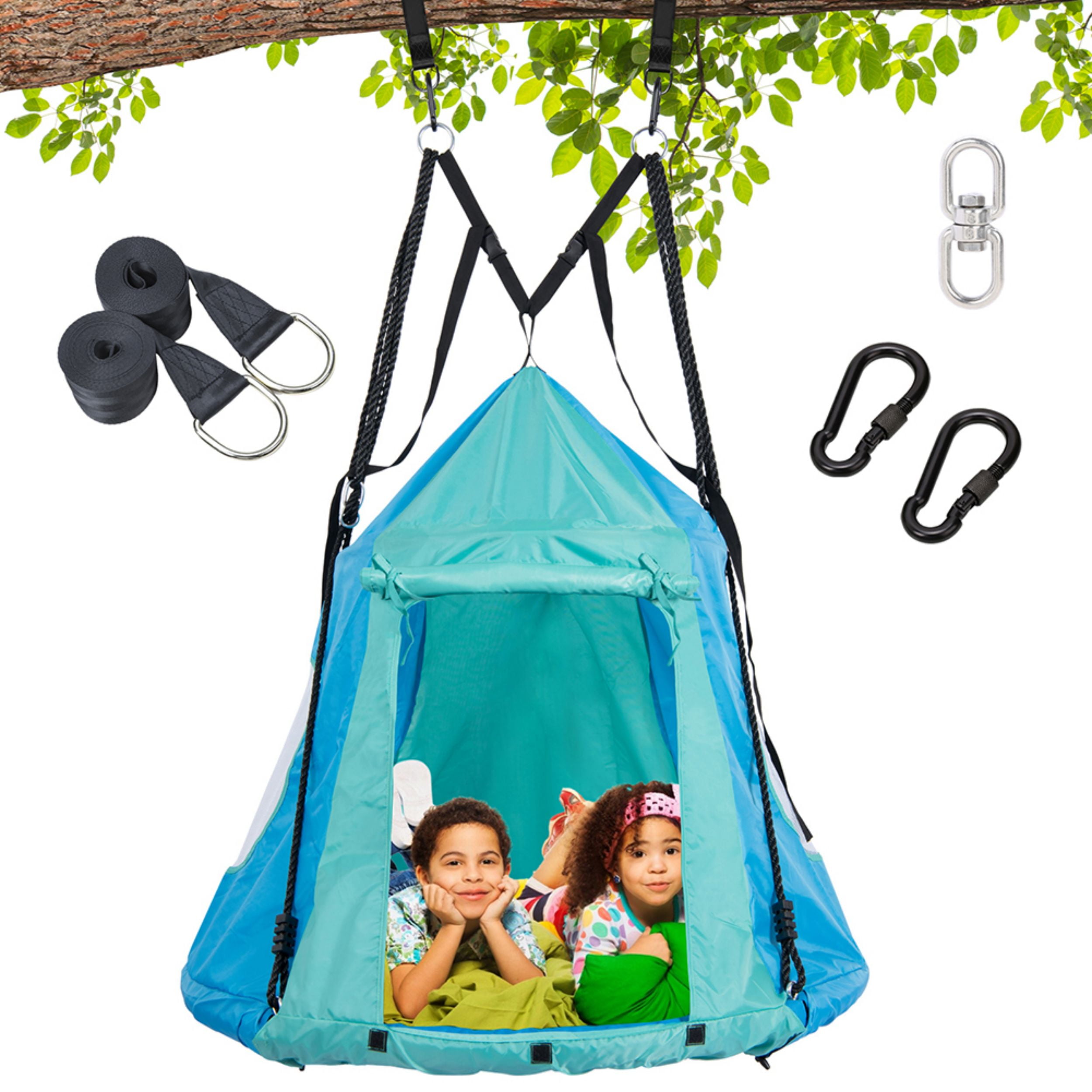 45dx54 H Blue Details about   VEVOR Go HangOut HugglePod Hanging Tree Tent with LED Lights 