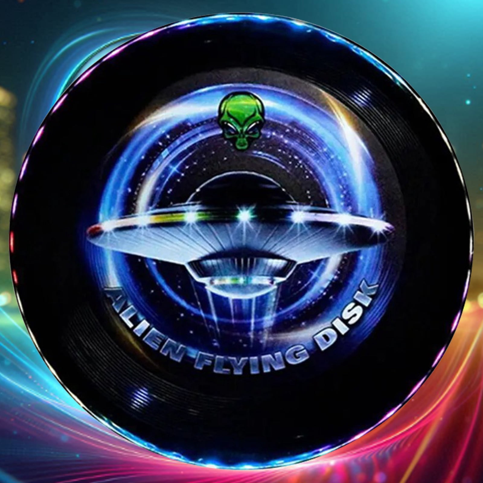 Notus Flying Ring 175g Ultimate Frisbee with 38 LED or 360 LEDs – Million Colors RGB Rechargeable Flying Disc, 12 Lighting Modes, Waterproof Outdoor Sports Game, Night play & backyard Fun Black
