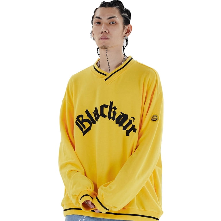 Embroidery Crewneck Sweatshirts Black Air Streetwear Urban Fashion Pullover V  Neck - Walmart.com
