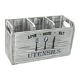 thumbnail image 1 of Soporte para utensilios de cocina, organizador de utensilios, almacenamiento rústico Gris, 1 of 9
