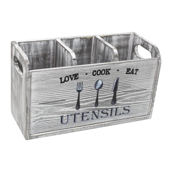 Organizador multiusos para utensilios de cocina: tenedores, cucharas y más. Gris