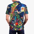 thumbnail image 3 of Balery Colorful Floral Forest Fairy Printed Men’s Short Sleeve Polo Shirt, Midweight Men's Shirt,Golf Polo shirts -Medium, 3 of 8