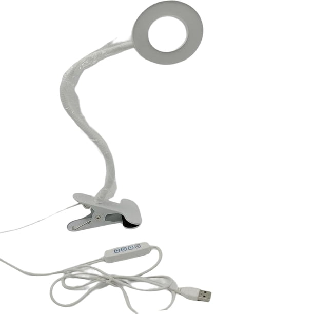 Lámpa de mesa portátil Brazo oscinte de 360 degree USB con abrazadera 3 modos de color Noche reguble Colco luz de escritorio