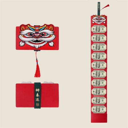 

Krqap Red Envelopes Red Packets 10 Card Slots Hong Bao Gift Money Packets With Tassel Pendant For New Year Spring Festivaleaster Decorations Paper