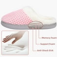 thumbnail image 3 of Somdot Women's Coral Fleece Memory Foam Slippers, Indoor and Outdoor House Shoes, Light Pink, 3 of 6