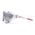 thumbnail image 3 of Mens Large Coverage Aerodynamic Vented Thick Plastic Wrap Sport Sunglasses Slate Red - Silver Mirror, 3 of 4