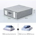 thumbnail image 2 of CyanCloud 2 Bed Sheet Organizers, Organizer Beddings 2 Pack (Queen & King Size), Under Bed Storage with Window Handle, Closet Organizer Storage for Bedding Blanket Duvet Covers, 2 of 12