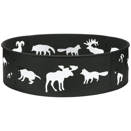 Landmann® Matte Black Finish Wildlife 28 in. Steel Fire Ring