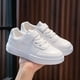 thumbnail image 1 of Zapatos blancos para estudiantes, zapatos de tabla para niños con suela suave, zapatos de primavera y otoño para niños, zapatos casuales antideslizantes a juego para niños y niñas grandes, 1 of 6