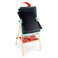 thumbnail image 2 of Hape Standing Flip Flat Double-Sided Blackboard/Whiteboard Easel with  4 Chalks, 2 Marker Pens & Board Rubber, 2 of 6