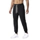 thumbnail image 2 of Pantalones largos para hombre, lisos, informales, con cintura elástica y bolsillos, deportivos, 2 of 6