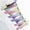 Iridescent, variant on GYTY 3 Pairs 39.37 inch No-tie Elastic Colored Laces, Including 2 Fixed Buckles, Adjustable Comfort Loafers Elastic Laces, Adults, The Elderly