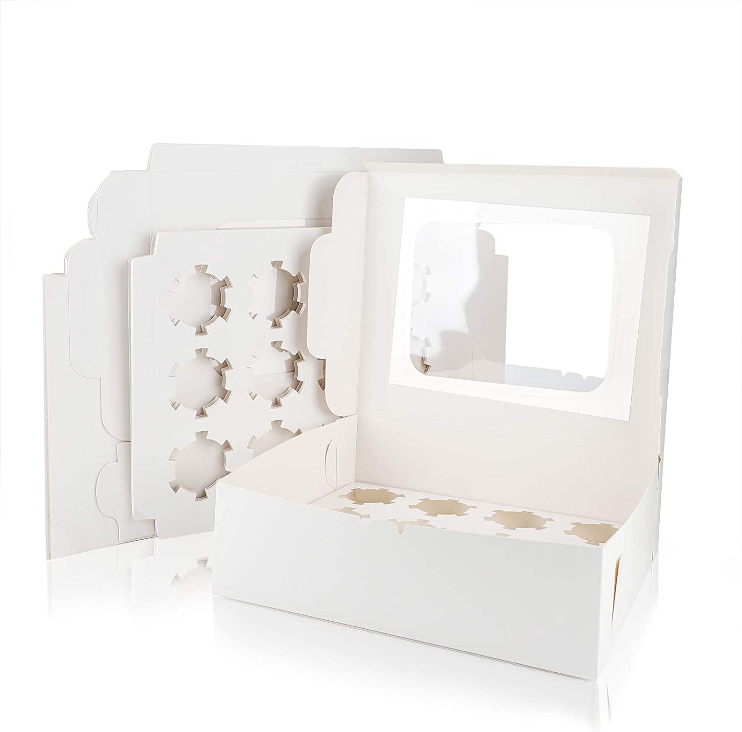 Cupcake Boxes, Disposable Bakery Paper Cupcake Boxes Carrier 15pcs, Mini Cupcake  packaging carton box with Insert and Display Window,Thick Sturdy Cake  Storage Boxes Holding 12 pcs cupcakes | Walmart Canada