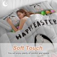 thumbnail image 3 of Happy Easter Queen Size Comforter Set, Vintage White Rabbit Tail Pink Green Egg Wood Grain Bedding for All Seasons, 4 Pcs Bed Set, 1Quiltcover (90"x92") ,1Sheet(94"x116"), 2Pillowcases (30"x20"), 3 of 12