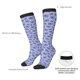 thumbnail image 4 of Balery Blue And White Flowers Calcetines novedosos Calcetines deportivos Calcetines hasta la rodilla Calcetines de algodón Calcetines originales y geniales, 4 of 6