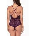 thumbnail image 2 of Women Fashion One Piece Lingerie Deep V Teddy Sexy Lace Bodysuit, 2 of 2