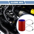 thumbnail image 2 of Unique Bargains 1 Set 60mm 2.36" ID 100mm 3.94" Length 0° Red Blue Car Silicone Hose with Clamps, 2 of 7