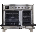 thumbnail image 3 of ILVE Majestic II 40" Electric Glass Door Stainless Steel Metal Range in Chrome, 3 of 3