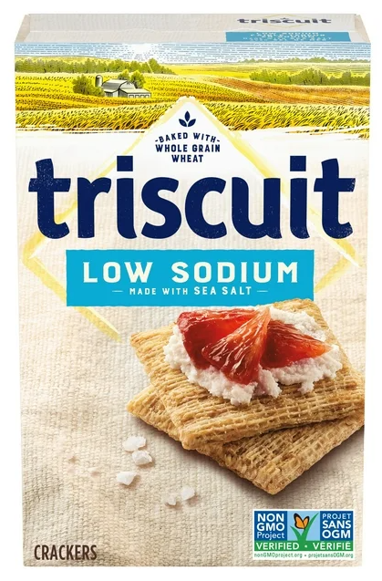 Triscuit Low Sodium Snacking Crackers, 200g (3 Pack)