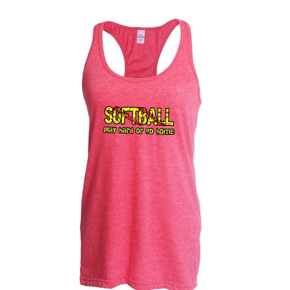 Artix - Women's Racerback Tank Top - Softball Play Hard or Go Home