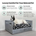 thumbnail image 3 of Iconic Pet Wooden Pet Bed with Removable Cushion - Antique Gray - Medium, 3 of 11