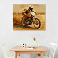 thumbnail image 2 of Orinice Vintage Reproduction Racing Nicky Hayden Flat Track Motorcycle  16x12in, 2 of 6
